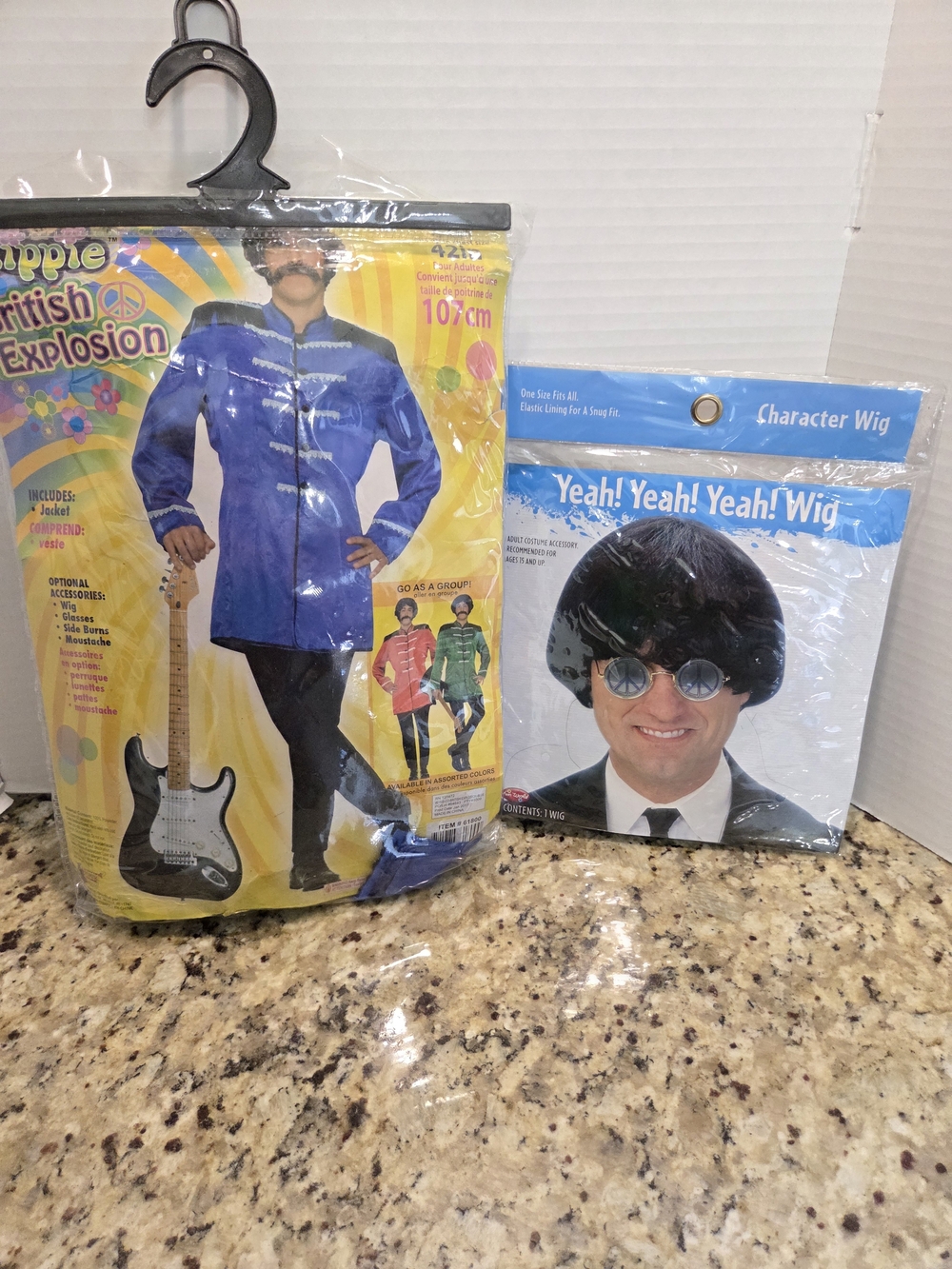 Forum Novelties British Invasion Beatles Adult Halloween Costume Blue Jacket Wig